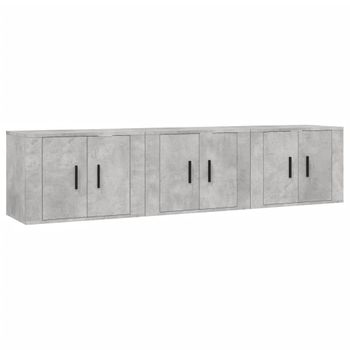 Muebles Para Tv De Pared 3 Unidades Gris Hormigón 57x34,5x40 Cm