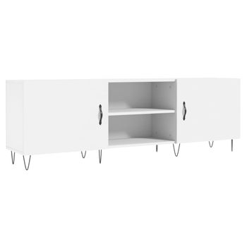 Mueble Para Tv Madera De Ingeniería Blanco 150x30x50 Cm