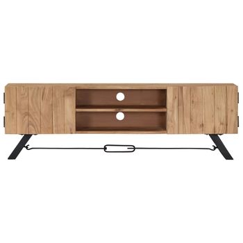 Mueble Para Tv Madera Maciza De Acacia 140x30x45 Cm