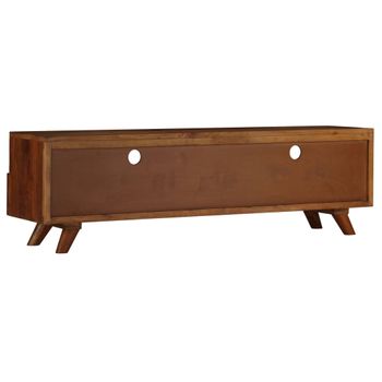 Mueble Para Tv De Madera Maciza Reciclada 140x30x40 Cm