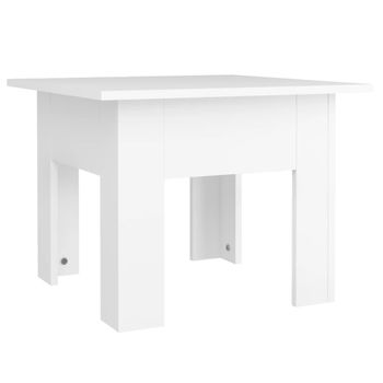 Mesa De Centro Madera Contrachapada Blanco 55x55x42 Cm