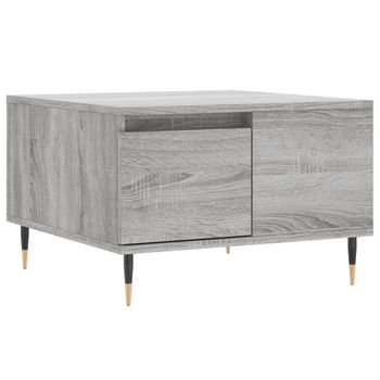 Mesa De Centro Madera Contrachapada Gris Sonoma 55x55x36,5 Cm