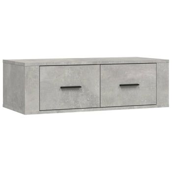 Mueble De Tv Colgante Madera Gris Hormigón 80x36x25 Cm