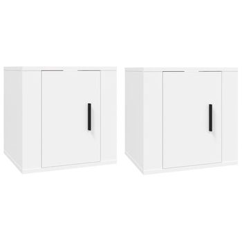 Muebles Para Tv De Pared 2 Unidades Blanco 40x34,5x40 Cm