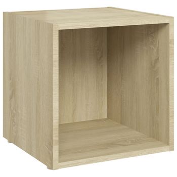 Mueble Para Tv Madera Contrachapada Roble Sonoma 37x35x37 Cm