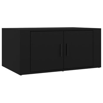 Mesa De Centro Madera Contrachapada Negro 80x50x36 Cm