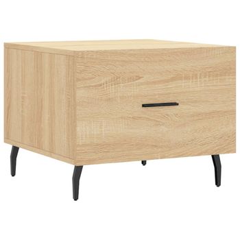 Mesa De Centro Madera Contrachapada Roble Sonoma 50x50x40 Cm