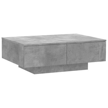 Mesa De Centro De Aglomerado Gris 90x60x31 Cm