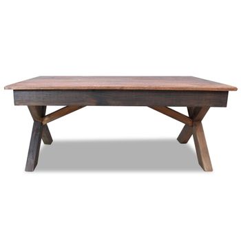 Mesa De Centro De Madera Reciclada 110x60x45 Cm