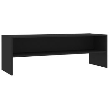 Mueble Para Tv Madera Contrachapada Negro 120x40x40 Cm