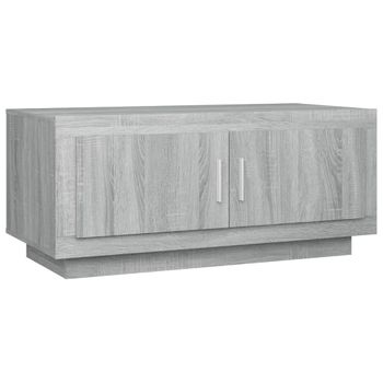 Mesa De Centro Madera Contrachapada Gris Sonoma 102x50x45 Cm