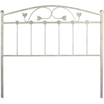 Cabecero De Forja Manchego, Color Blanco Oro Cabezal Para Cama De 135 Cm, Cama Matrimonio (140 Cm X 125 )