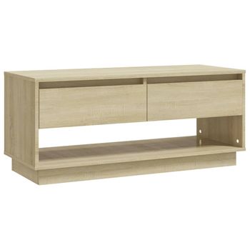 Mueble Para Tv Madera Contrachapada Roble Sonoma 102x41x44 Cm