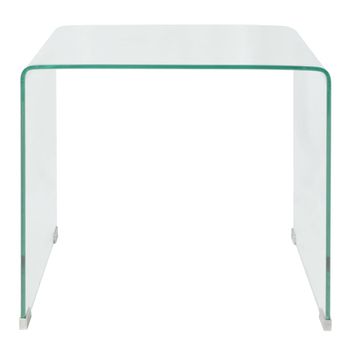 Mesa De Centro Vidrio Templado 49,5x50x45 Cm Claro