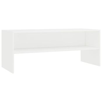 Mueble Para Tv Madera Contrachapada Blanco 100x40x40 Cm