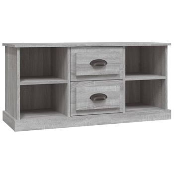 Mueble Para Tv Madera Contrachapada Gris Sonoma 99,5x35,5x48 Cm