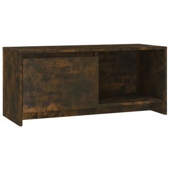 Mueble De Tv Madera De Ingeniería Roble Ahumado 90x35x40 Cm