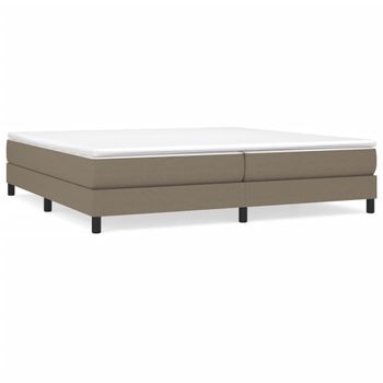 Estructura De Cama Box Spring Tela Gris Taupe 200x200 Cm