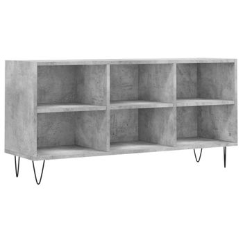 Mueble De Tv Madera De Ingeniería Gris Hormigón 103,5x30x50 Cm