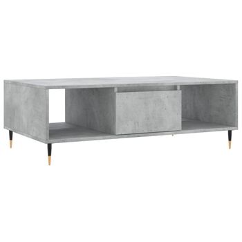 Mesa De Centro Madera De Ingeniería Gris Hormigón 104x60x35 Cm