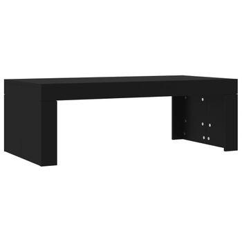 Mesa De Centro Madera De Ingeniería Negro 102x50x36 Cm