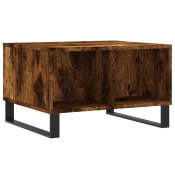 Mesa De Centro Madera Contrachapada Roble Ahumado 60x50x36,5 Cm