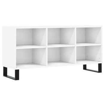 Mueble De Tv Madera De Ingeniería Blanco 103,5x30x50 Cm