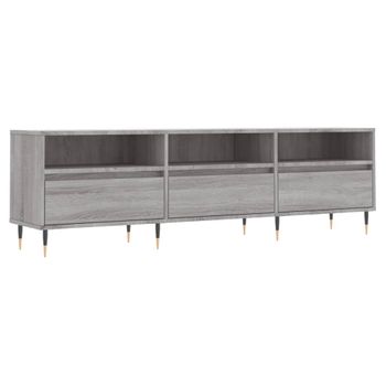 Mueble Para Tv Madera Contrachapada Gris Sonoma 150x30x44,5 Cm