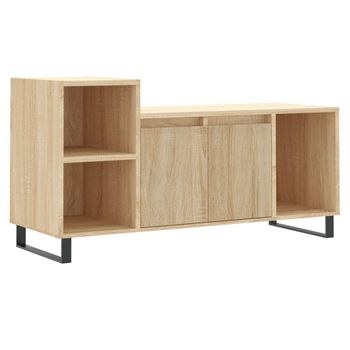 Mueble Para Tv Madera Contrachapada Roble Sonoma 100x35x55 Cm