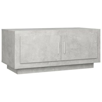 Mesa De Centro Madera Contrachapada Gris Hormigón 102x50x45 Cm