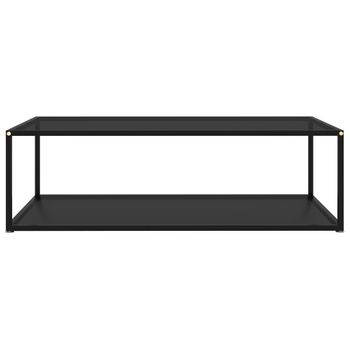 Mesa De Centro Vidrio Templado Negro 120x60x35 Cm