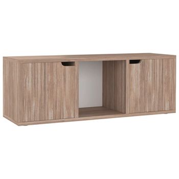 Mueble Para Televisión Aglomerado Sonoma Gris 88,5x27x5x30,5 Cm