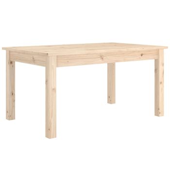 Mesa De Centro De Madera Maciza De Pino 80x50x40 Cm