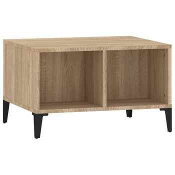 Mesa De Centro Madera Contrachapada Roble Sonoma 60x50x36,5 Cm