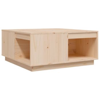 Mesa De Centro Madera Maciza De Pino 80x81x36,5 Cm