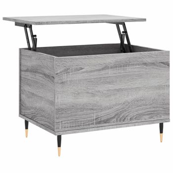 Mesa De Centro Madera Contrachapada Gris Sonoma 60x44,5x45 Cm