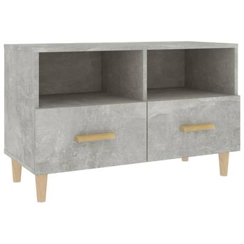 Mueble Para Tv Madera Contrachapada Gris Hormigón 80x36x50 Cm