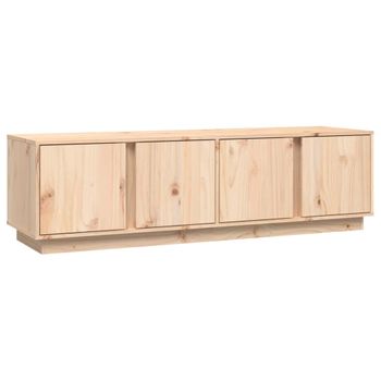 Mueble De Tv De Madera Maciza De Pino 140x40x40 Cm