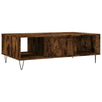 Mesa De Centro Madera De Ingeniería Roble Ahumado 104x60x35 Cm