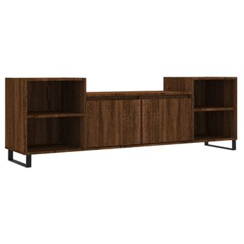 Mueble Para Tv Madera Contrachapada Marrón Roble 160x35x55 Cm