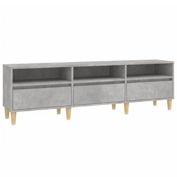 Mueble De Tv Madera Contrachapada Gris Hormigón 150x30x44,5 Cm