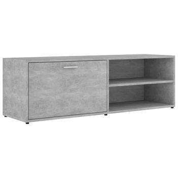 Mueble De Tv Madera Contrachapada Gris Hormigón 120x34x37 Cm