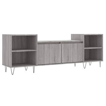 Mueble Para Tv Madera Contrachapada Gris Sonoma 160x35x55 Cm