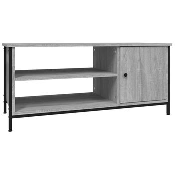 Mueble De Tv Madera Contrachapada Gris Sonoma 100x40x45 Cm