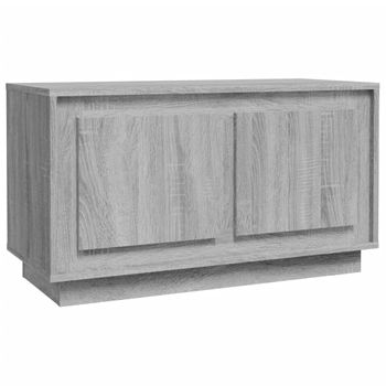 Mueble Para Tv Madera Contrachapada Gris Sonoma 80x35x45 Cm