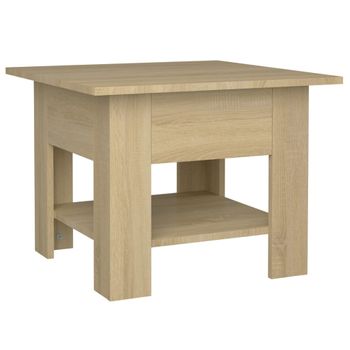 Mesa De Centro Madera De Ingeniería Roble Sonoma 55x55x42 Cm