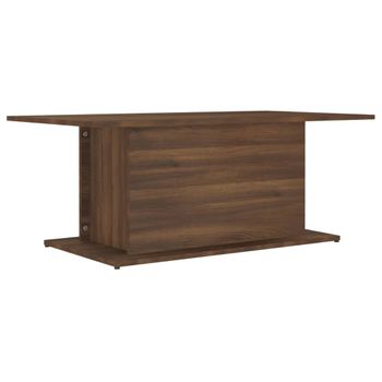 Mesa De Centro Madera De Ingeniería Marrón Roble 102x55,5x40 Cm