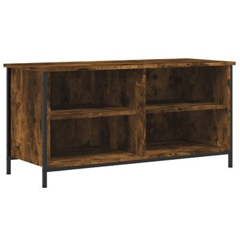 Mueble Para Tv Madera Contrachapada Roble Ahumado 100x40x50 Cm