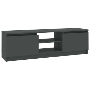 Mueble Para Tv De Aglomerado Gris 120x30x35,5 Cm