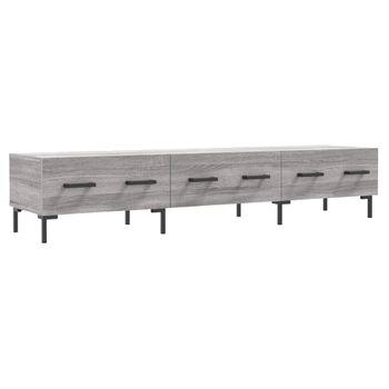 Mueble De Tv Madera De Ingeniería Gris Sonoma 150x36x30 Cm